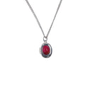 Heathergems Locket Pendant, a handcrafted silver plated locket from Scotland, featuring unique Heathergems, perfect for personal gifting with dimensions 15 x 11 mm.