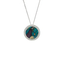 Heathergems Ness Satin Pendant featuring unique hand-harvested heather compressed into a gem set in sterling silver, handcrafted in Scotland.
