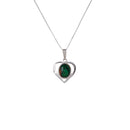 Heathergems Open Heart Silver Pendant, handcrafted in Scotland, made of 925 sterling silver with unique Scottish Heathergems, perfect as a personal gift.