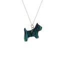 Heathergems Scottie Pendant featuring a unique handcrafted heather gem Scottie dog design, perfect for dog lovers and supplied in a gift box.