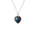 Heathergems Wee Heart Pendant, a unique handmade pendant crafted from compressed heather, showcasing vibrant colors, perfect as a gift or personal accessory.