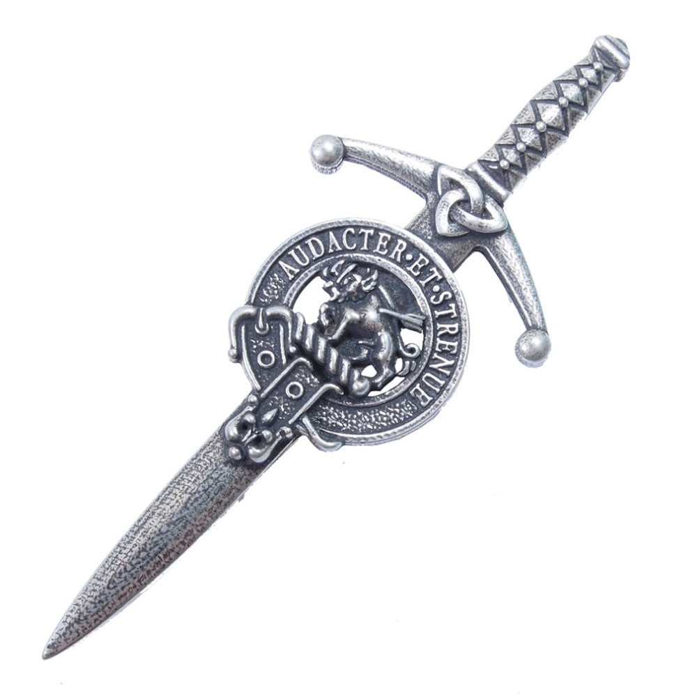 Pollock Clan Crest Pewter Kilt Pin