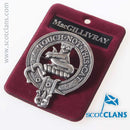 MacGillivray Clan Crest Badge in Pewter, showcasing a traditional design ideal for everyday wear or clan gatherings.