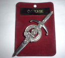 Clan Crest Pewter Kilt Pin featuring the Ogilvie Crest, handcrafted in Scotland with an antique palladium finish, perfect for showcasing your Scottish heritage.