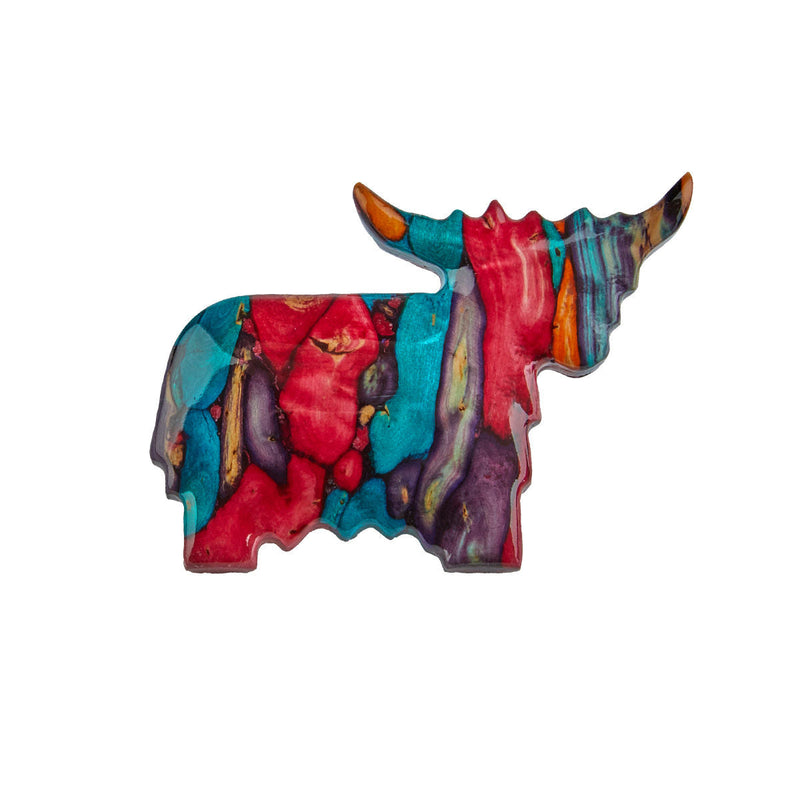 Heathergems Highland Cow Heather Brooch