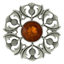 Antique Scottish Thistle Plaid Brooch