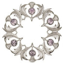 Scottish Thistle Plaid Brooch - Small Stones
