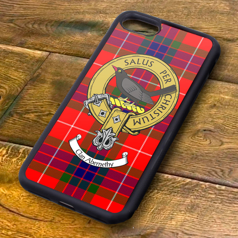 Abernethy Tartan and Clan Crest iPhone Rubber Case