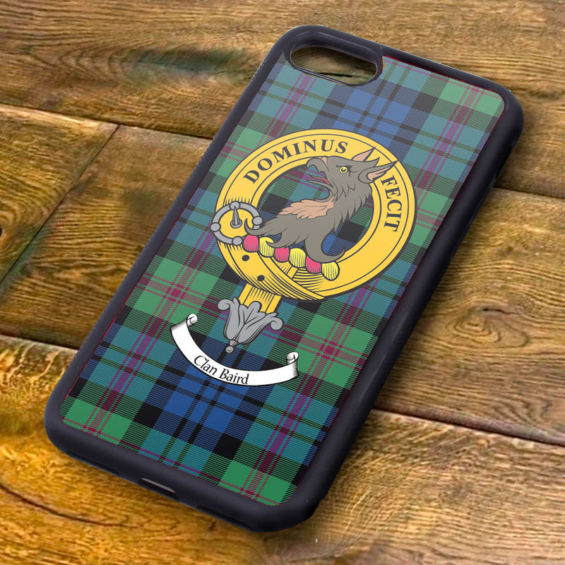 Baird Tartan and Clan Crest iPhone Rubber Case