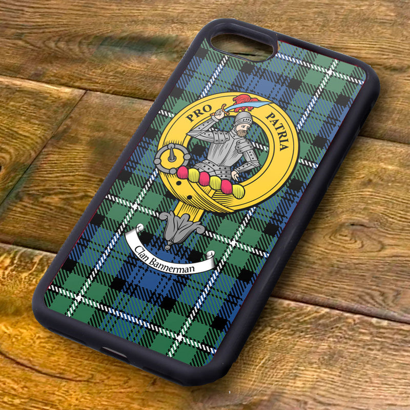Bannerman Tartan and Clan Crest iPhone Rubber Case