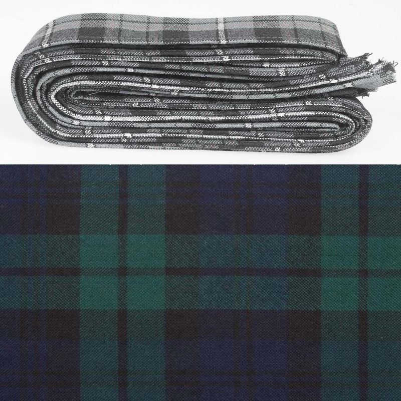 Wool Strip Ribbon in Black Watch Modern Tartan - 5 Strips, Choose your Width