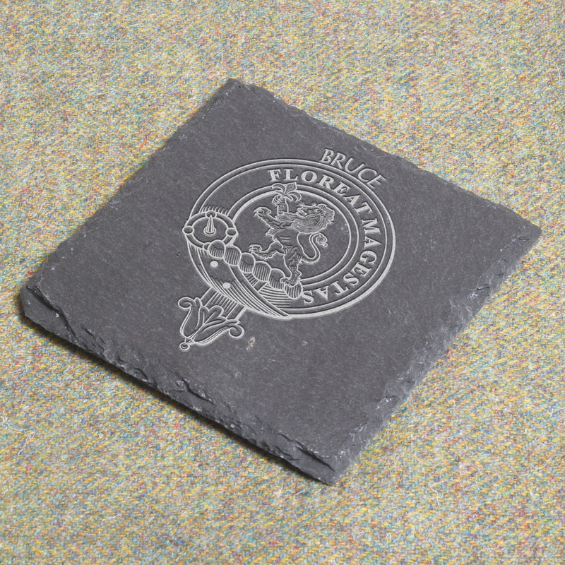 Bruce Clan Crest Slate Coaster