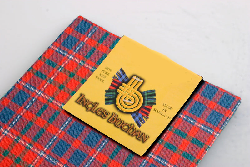 Wool Tartan Pocket Square in Cameron of Lochiel Ancient Tartan