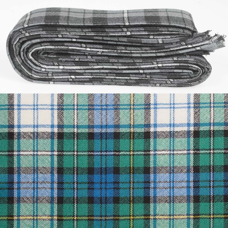 Wool Strip Ribbon in Campbell Dress Ancient Tartan - 5 Strips, Choose your Width