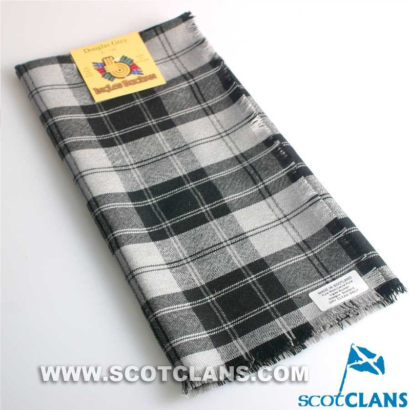 Douglas Grey Tartan Wool Headscarf