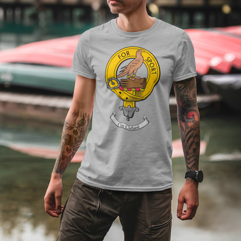 Clelland Clan Crest Gents T Shirt