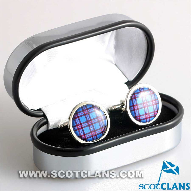 Elliot Modern Tartan Cufflinks - Choose Your Shape