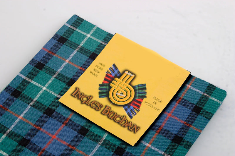 Wool Tartan Pocket Square in Davidson  of Tulloch Ancient Tartan