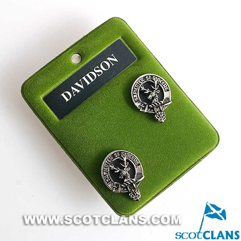 Davidson Clan Crest Pewter Cufflinks