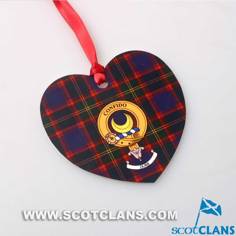 Durie Clan Crest and Tartan Metal Christmas Ornament - 6 Styles Available