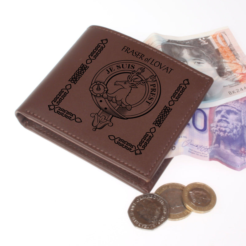 Fraser of Lovat Clan Crest Real Leather Wallet