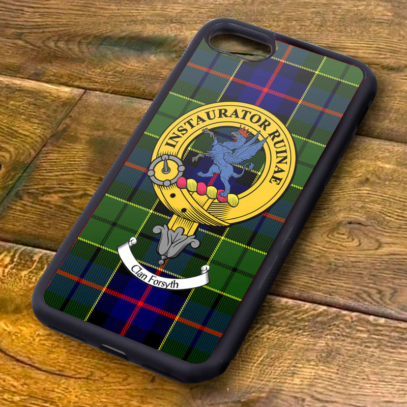 Forsyth Tartan and Clan Crest iPhone Rubber Case