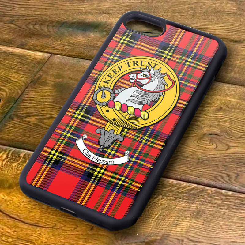 Hepburn Tartan and Clan Crest iPhone Rubber Case