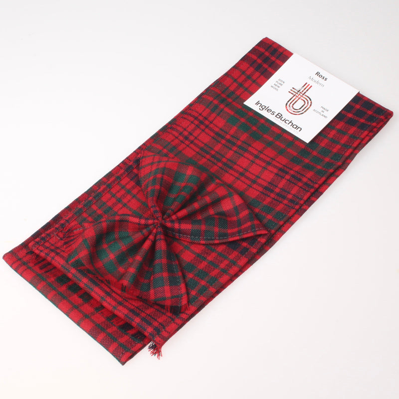 Wool Mini Sash in Ross Red Modern Tartan