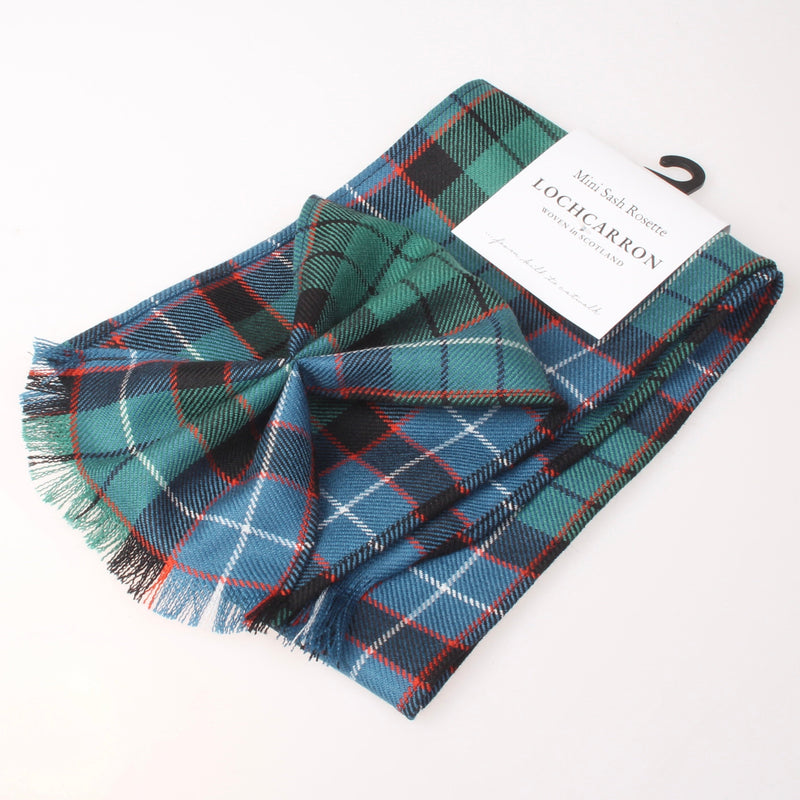 Luxury Wool Tartan Mini Sash in Hunter Ancient Tartan