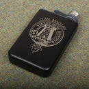 MacLean Clan Crest Black Steel 8oz Trekking Flask