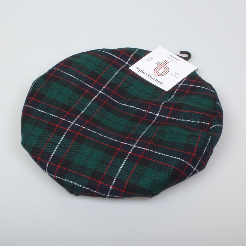 Pure Wool Golf Cap in Hunter Modern Tartan