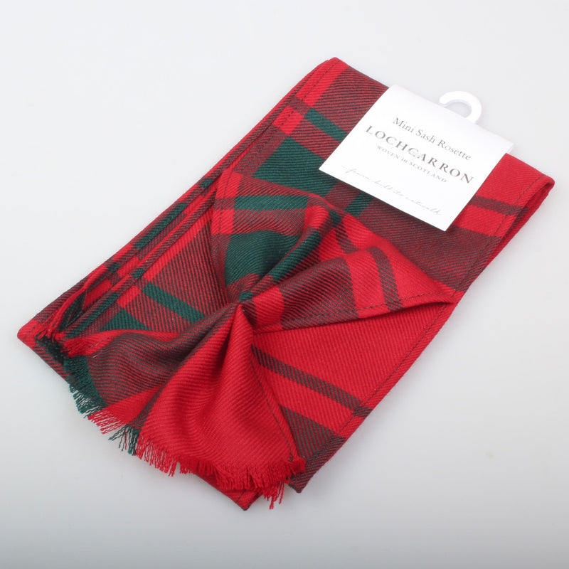 Luxury Wool Tartan Mini Sash in MacDonald of Sleat Tartan