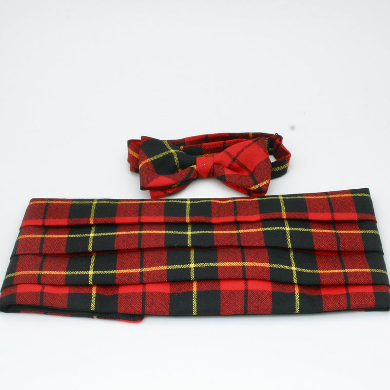 Cummerbund and Wing Collar Bow Tie set in over 500 Tartans