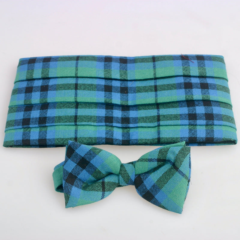 Cummerbund and Wing Collar Bow Tie set in Keith Ancient Tartan