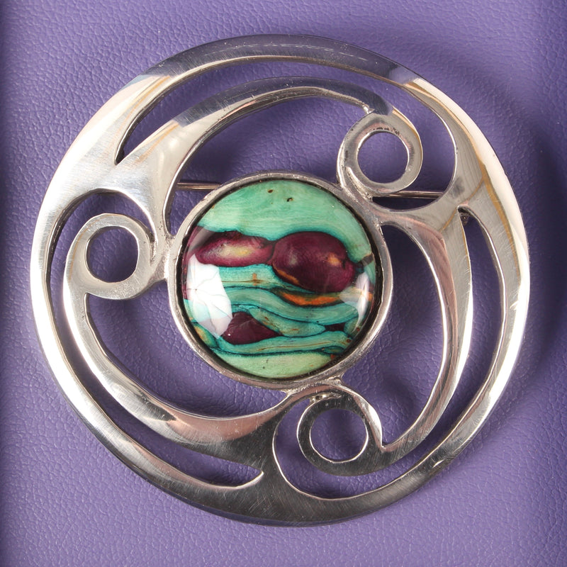 Heathergems Celtic Triskele Brooch