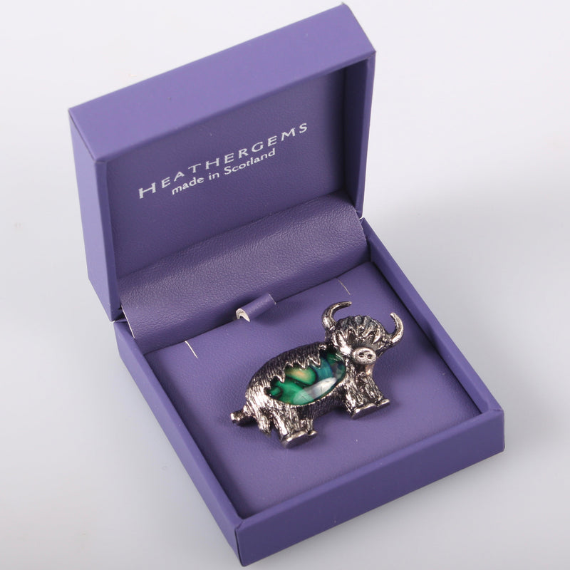 Heathergems Highland Cow Brooch