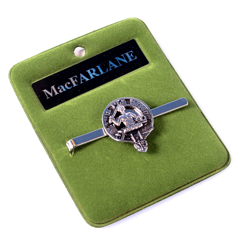 MacFarlane Clan Crest Pewter Tie Slide