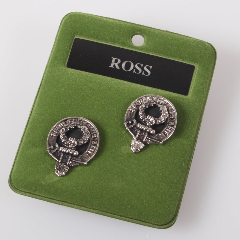 Ross Clan Crest Pewter Cufflinks