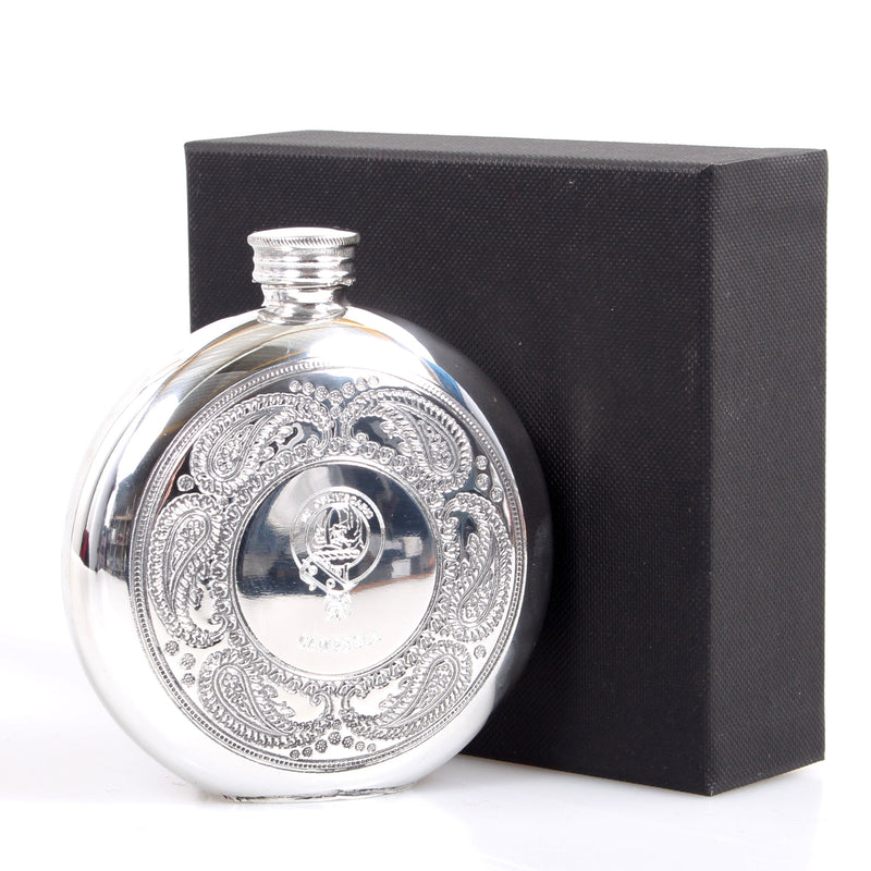 Paisley Pattern Clan Crest Sporran Flask