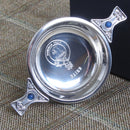 Clan Crest Engraved Pewter Gem Handle Quaich