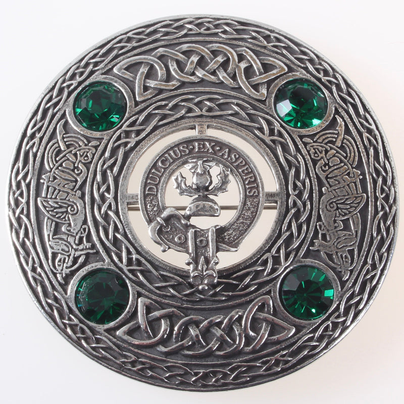 Ferguson Clan Crest Pewter Plaid Brooch