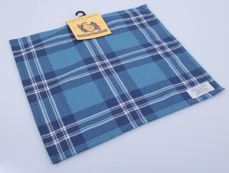 Wool Tartan Pocket Square in Earl of St Andrews Tartan