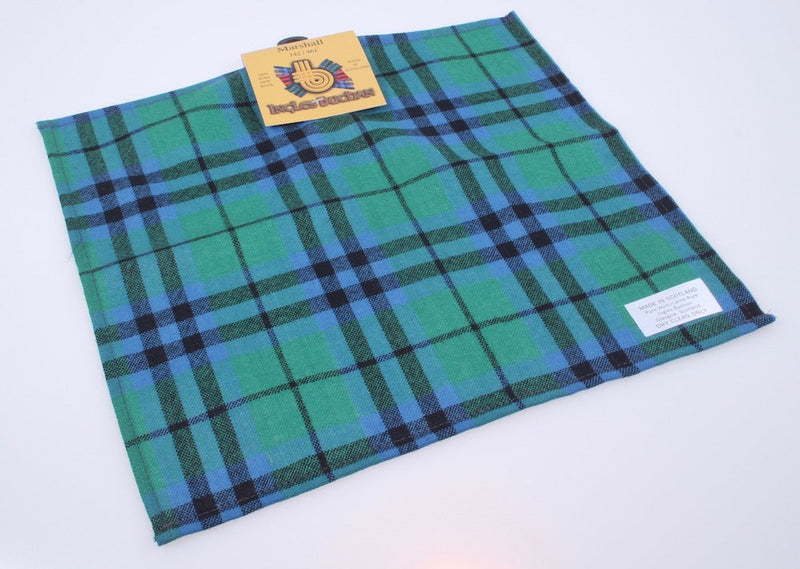 Wool Tartan Pocket Square in Marshall Ancient Tartan