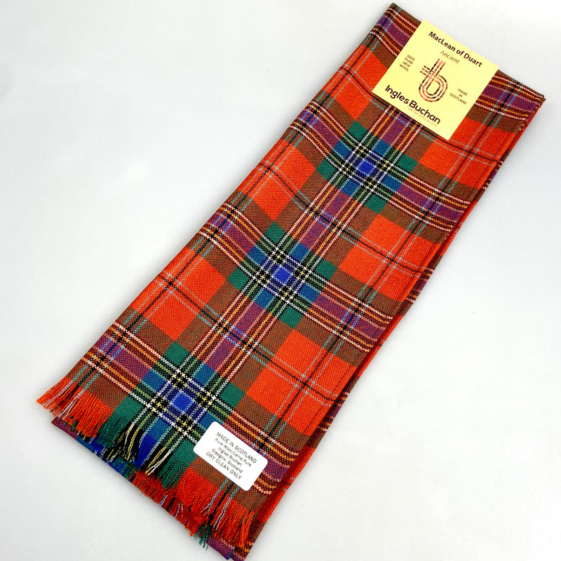 Wool Scarf in MacLean of Duart Ancient Tartan.