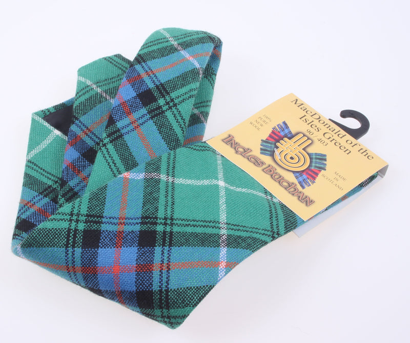 Pure Wool Tie in MacDonald of the Isles Green Ancient Tartan