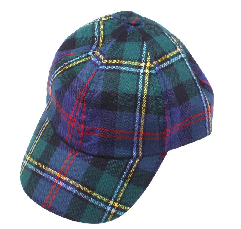 Wool Baseball Cap in Malcolm Modern Tartan