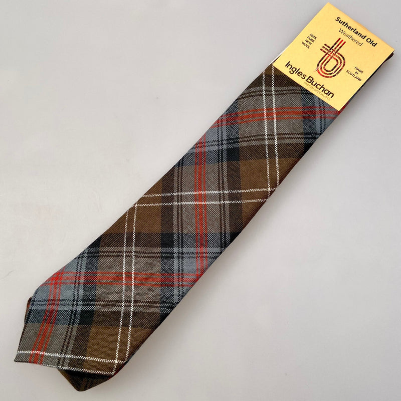 Pure Wool Tie in Sutherland Old Weathered Tartan