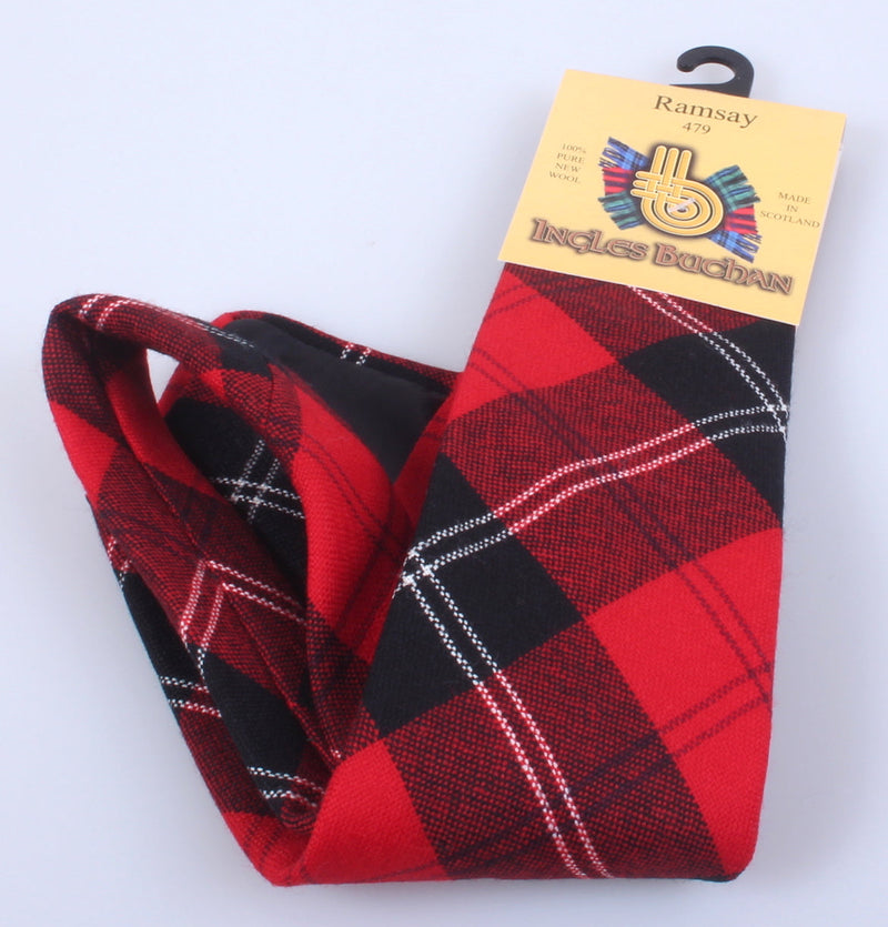 Pure Wool Tie in Ramsay Red Modern Tartan