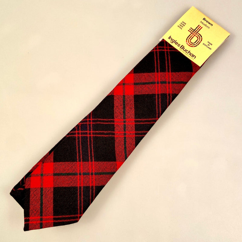 Brown Modern Tartan Tie