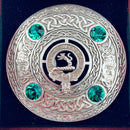 MacIntosh Clan Crest Pewter Plaid Brooch
